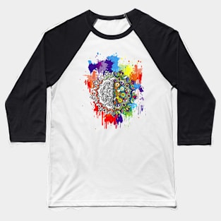 Mandala art design Baseball T-Shirt